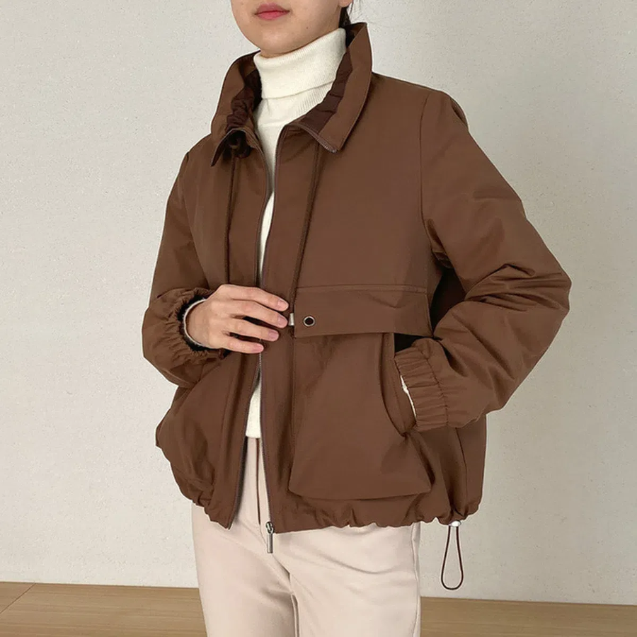 Pocket Shirring Adjustable Jacket