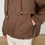 Pocket Shirring Adjustable Jacket