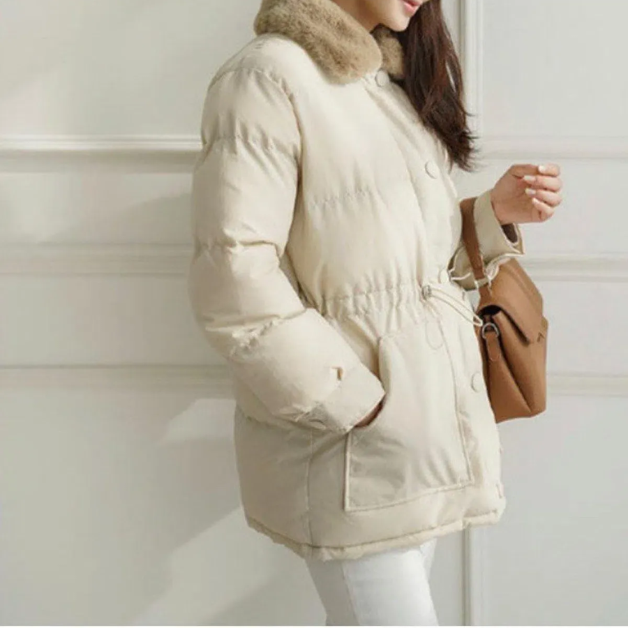Fur Collar Padded Short Jacket
