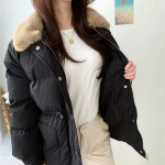 Fur Collar Padded Short Jacket