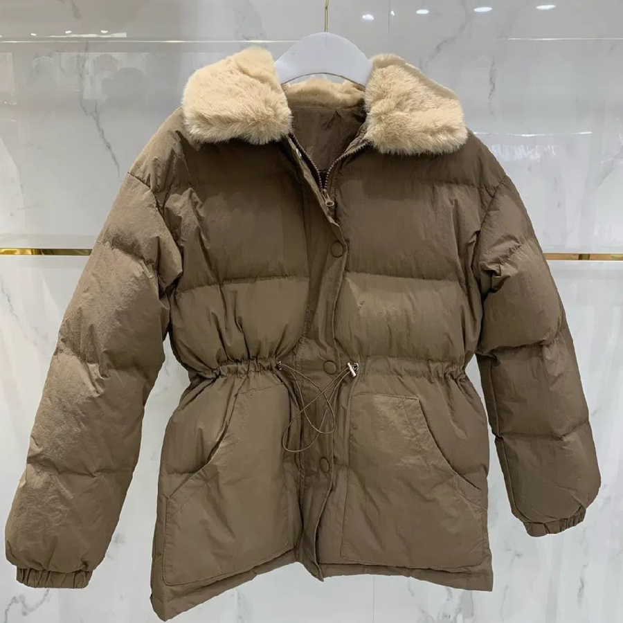 Fur Collar Padded Short Jacket