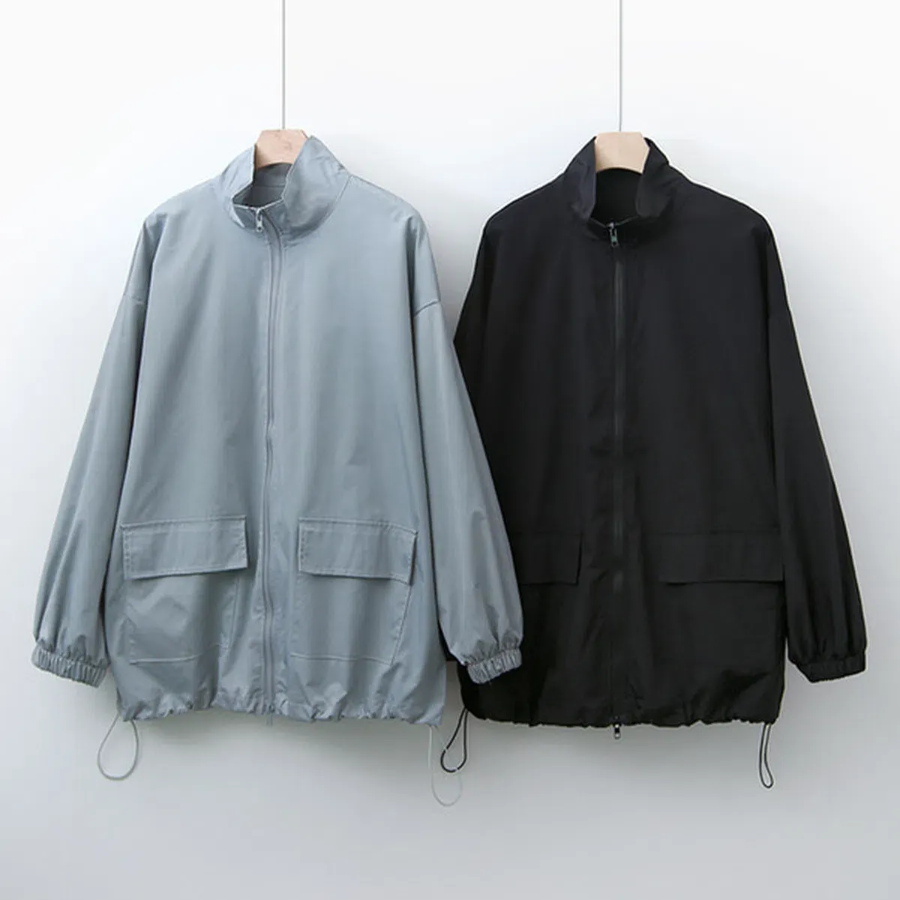 Loose Fit Half-Length Zip-Up Jacket