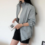Loose Fit Half-Length Zip-Up Jacket