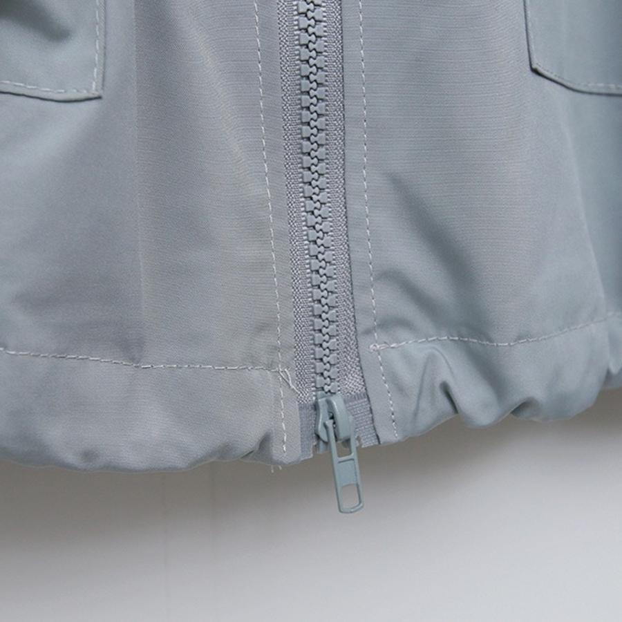 Loose Fit Half-Length Zip-Up Jacket