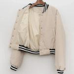 Basic Snap Button Baseball Jacket