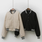 Basic Snap Button Baseball Jacket