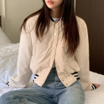 Basic Snap Button Baseball Jacket