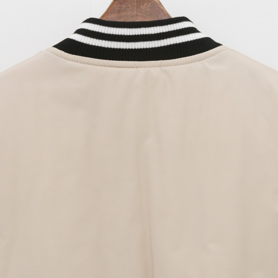 Basic Snap Button Baseball Jacket