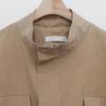 Nylon Zip-Up Safari Short Jacket