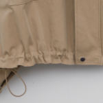 Nylon Zip-Up Safari Short Jacket