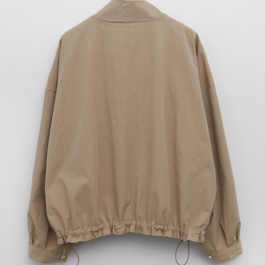 Nylon Zip-Up Safari Short Jacket