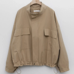Nylon Zip-Up Safari Short Jacket
