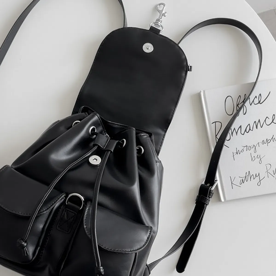 Self-Made Modern Leather Drawstring Backpack — современная интерпретация классики
