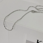 Серебристое колье с объёмной цепочкой-бусинами