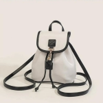 Trendy Leather Mini Drawstring Backpack — компактный акцент в стиле color-block