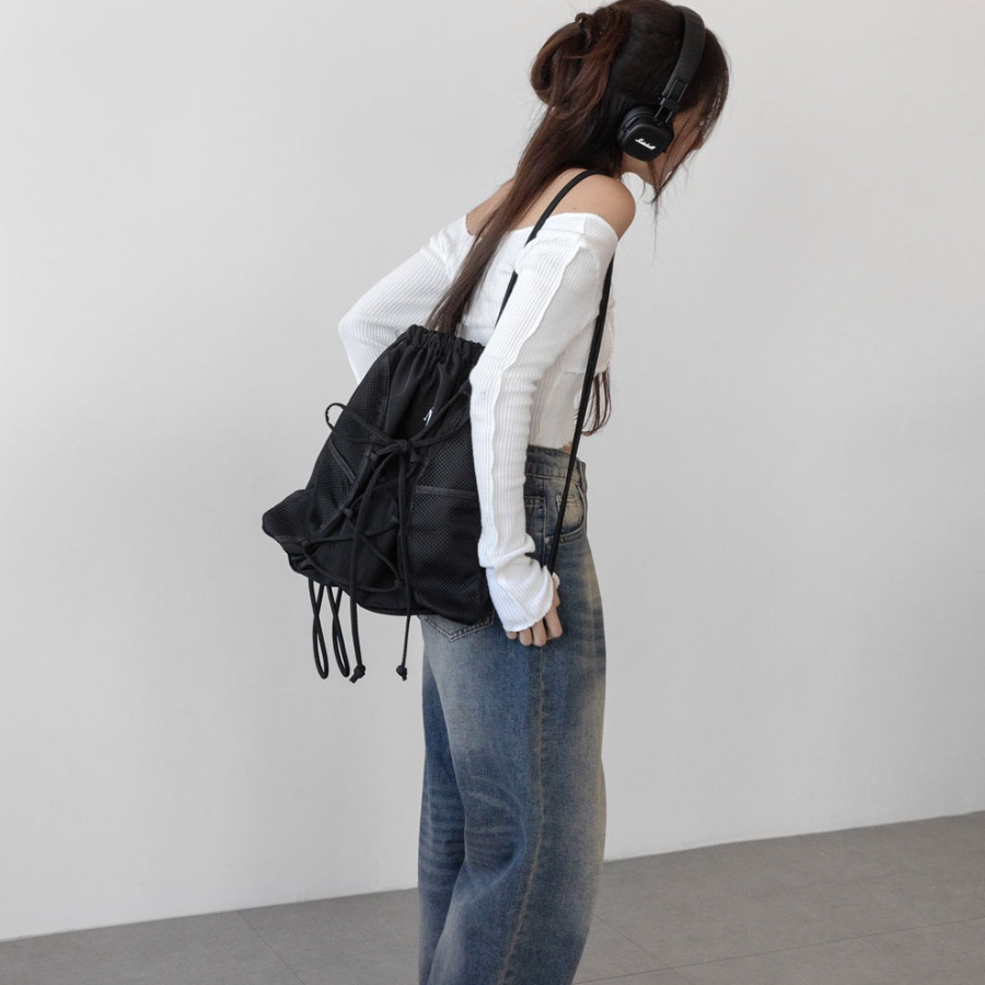 Self-Made Nylon Mesh Gym Sack Backpack — лёгкость и функциональность в спортивном формате