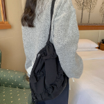 Lamar Wearable Nylon Frill String Backpack — лёгкий рюкзак с романтичным акцентом