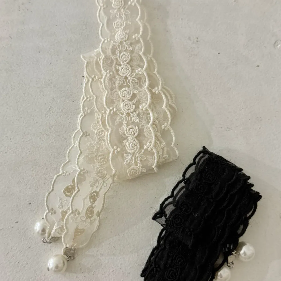Колье-шарф с кружевом "Делена"