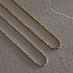 Колье с блестящей цепочкой из серебра 925 пробы