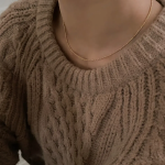 Колье с блестящей цепочкой из серебра 925 пробы