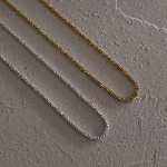 Колье с блестящей цепочкой из серебра 925 пробы