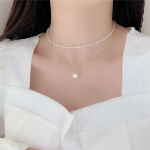 Колье с жемчужинами для многослойного ношения, золотистое