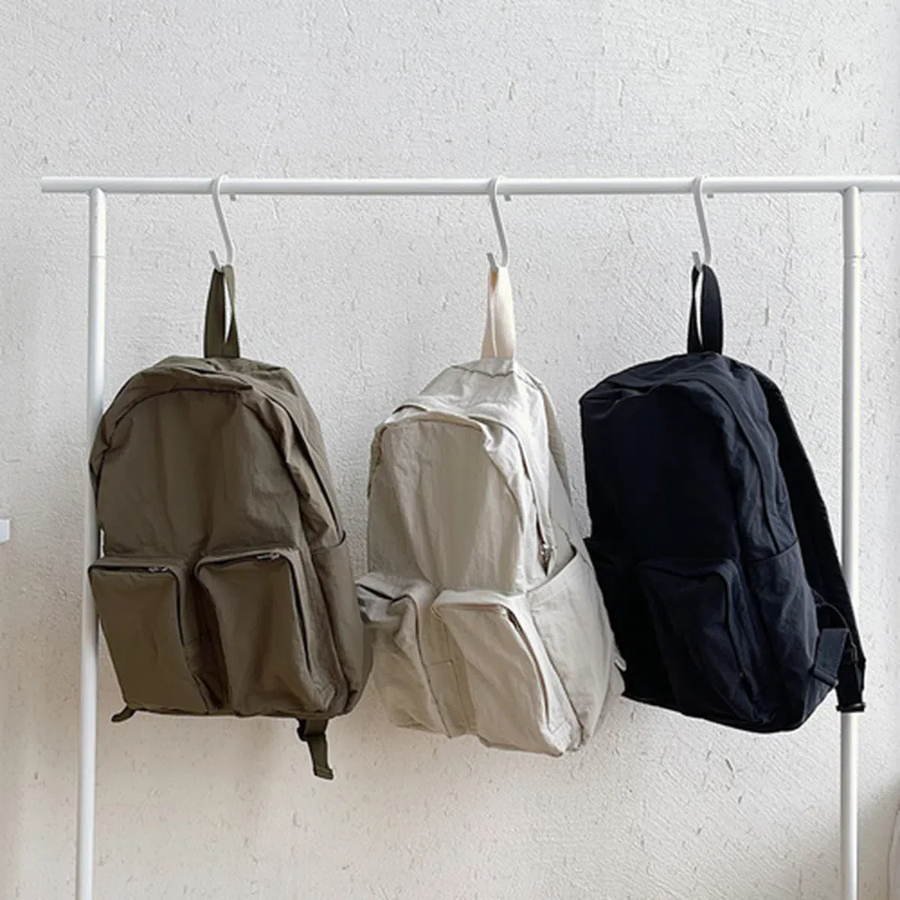 Crisp Big Pocket Nylon Backpack — вместительный и практичный рюкзак с крупными карманами