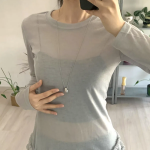 Серебристое колье с удлинённой подвеской из хирургической стали