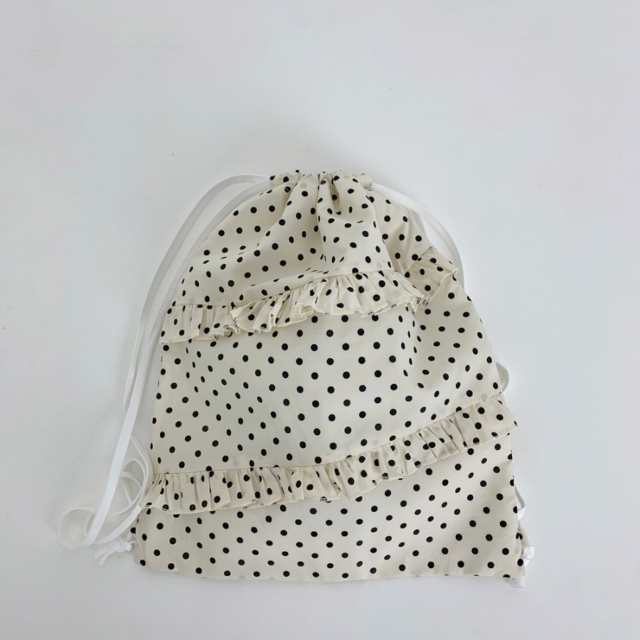 Dove String Dot Backpack — лёгкий рюкзак с акцентом на милый гороховый принт