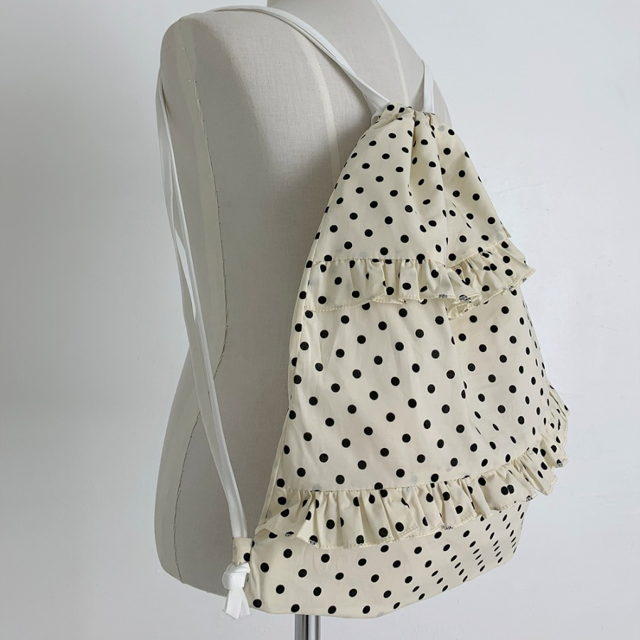 Dove String Dot Backpack — лёгкий рюкзак с акцентом на милый гороховый принт
