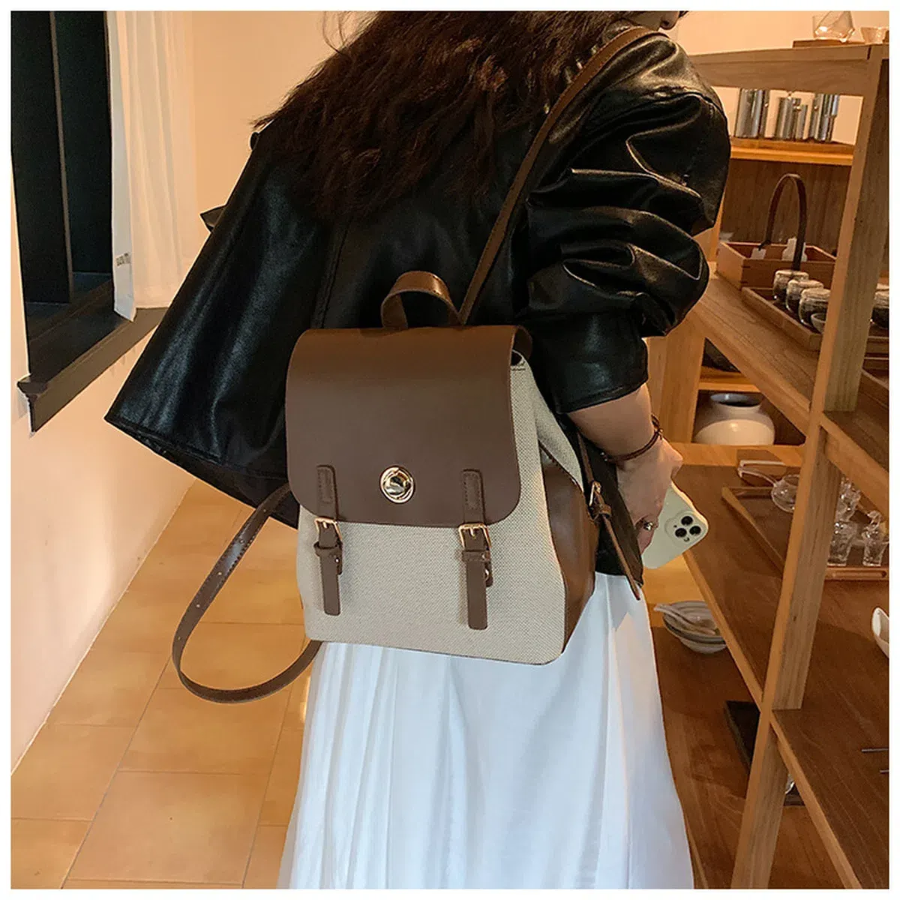 Canvas Combi Dailies Backpack — мини-рюкзак в стиле мешок с комбинированными материалами для повседневной носки