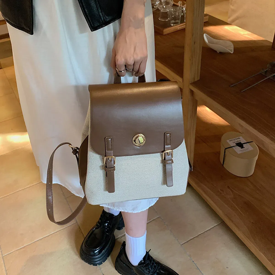 Canvas Combi Dailies Backpack — мини-рюкзак в стиле мешок с комбинированными материалами для повседневной носки