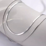 Двойной чокер с цепочкой «змейка» из серебра 925 пробы