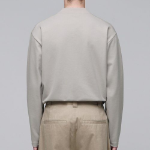 Ponte Mock Neck Long Sleeve T-Shirt [Mushroom]