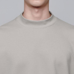 Ponte Mock Neck Long Sleeve T-Shirt [Mushroom]