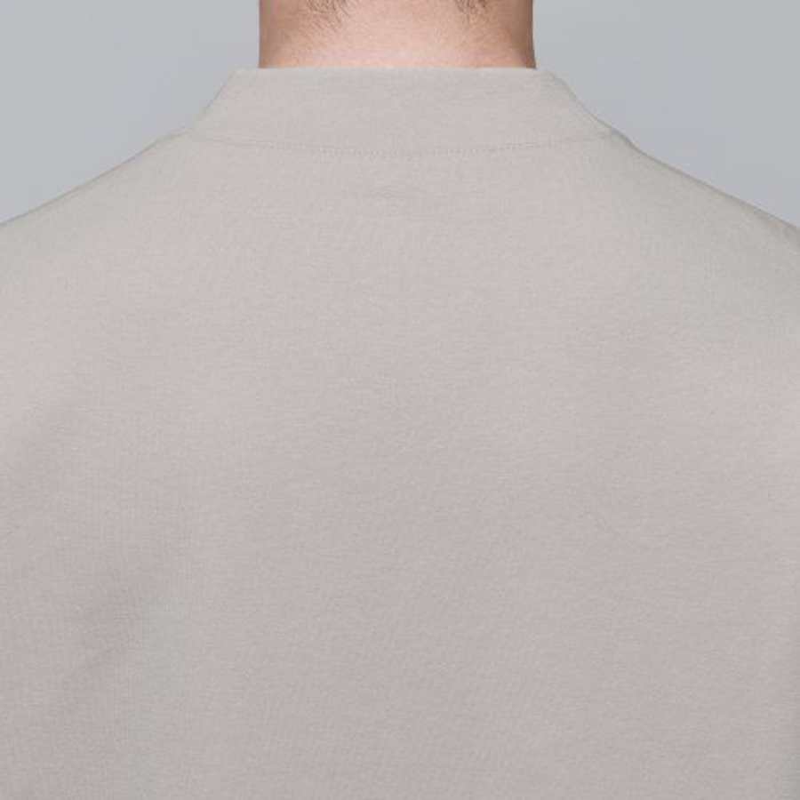 Ponte Mock Neck Long Sleeve T-Shirt [Mushroom]