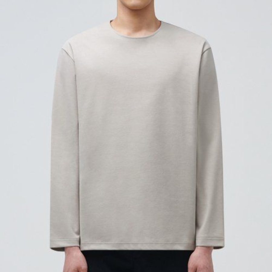 Ponte Crew Neck Long Sleeve T-Shirt [Mushroom]