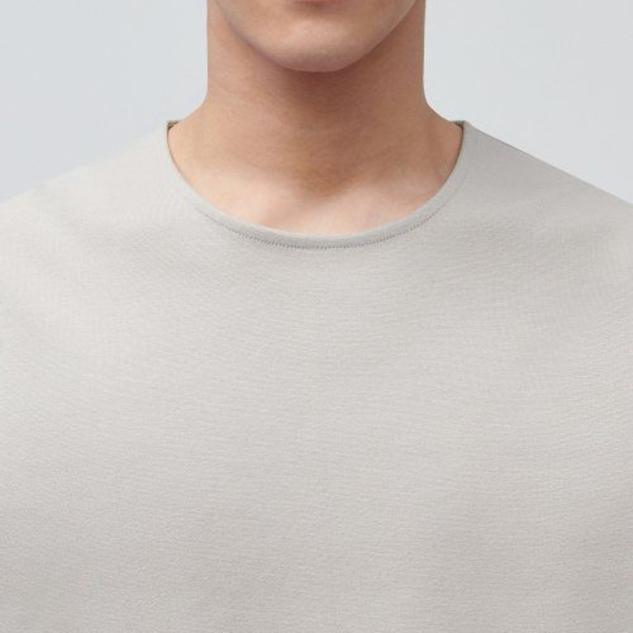 Ponte Crew Neck Long Sleeve T-Shirt [Mushroom]