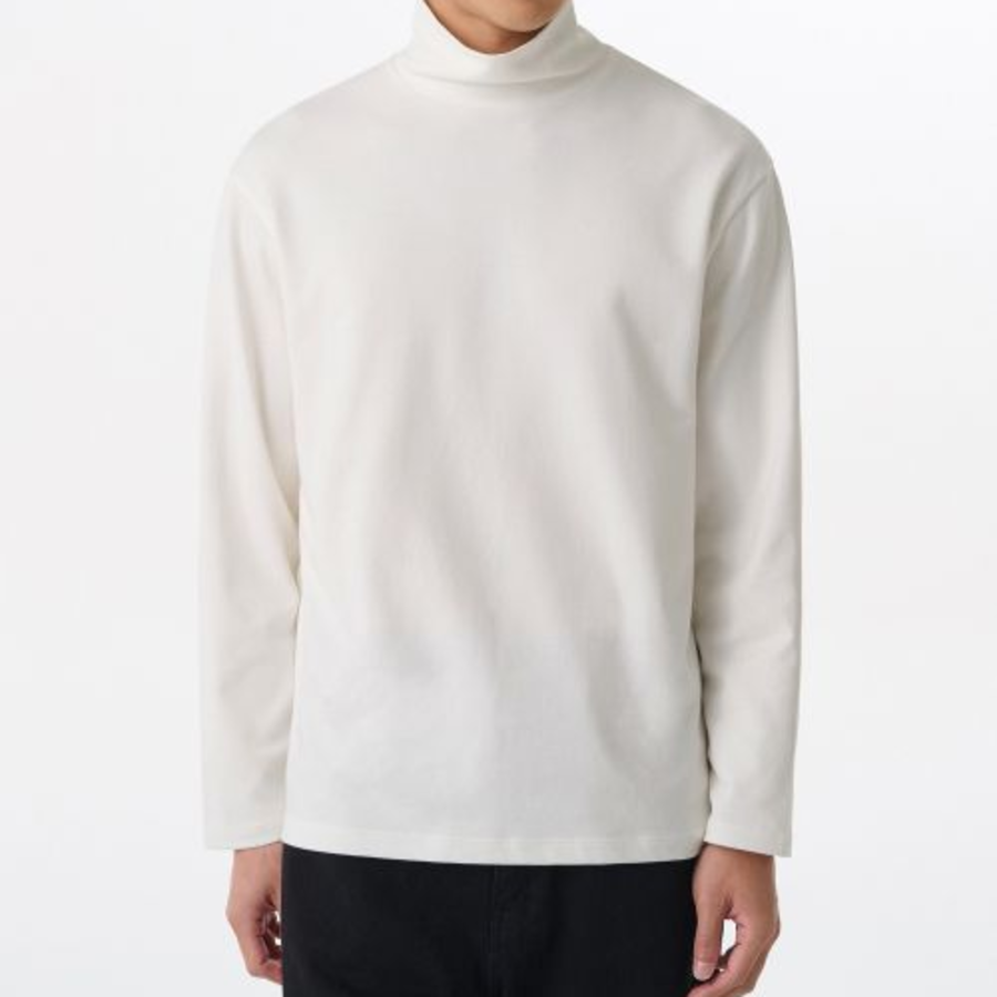[HeatStandard] Turtleneck Long Sleeve T-Shirt [Cream]