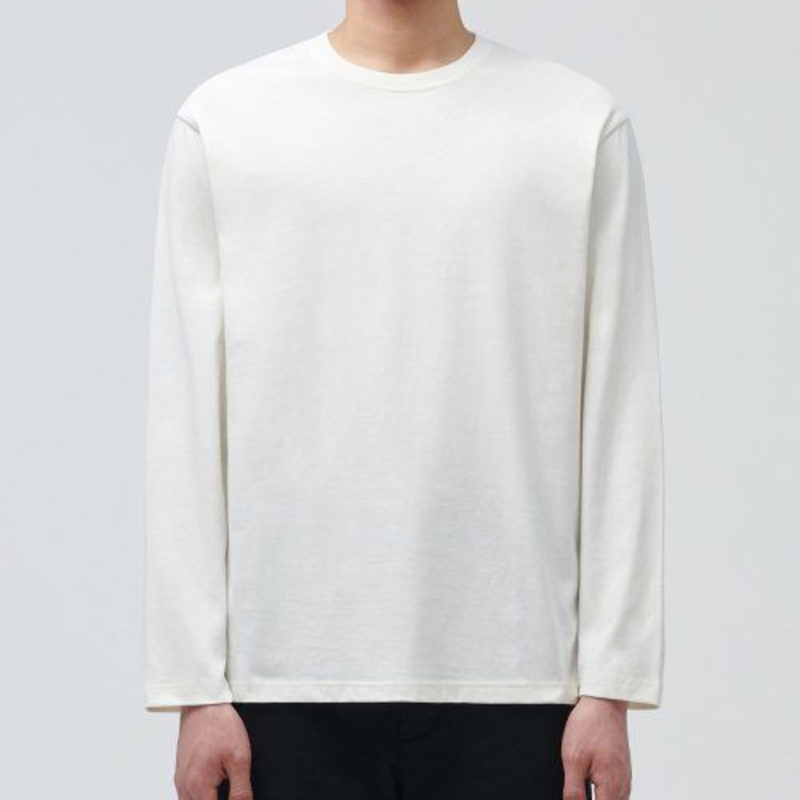 Basic Long Sleeve T-Shirt [Cream]