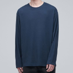 [CoolStandard] Crew Neck Long Sleeve T-Shirt [Turquoise]