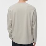 [HeatStandard] Crew Neck Long Sleeve T-Shirt [Light Beige]