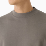 [HeatStandard] Mock Neck Long Sleeve T-Shirt [Taupe]