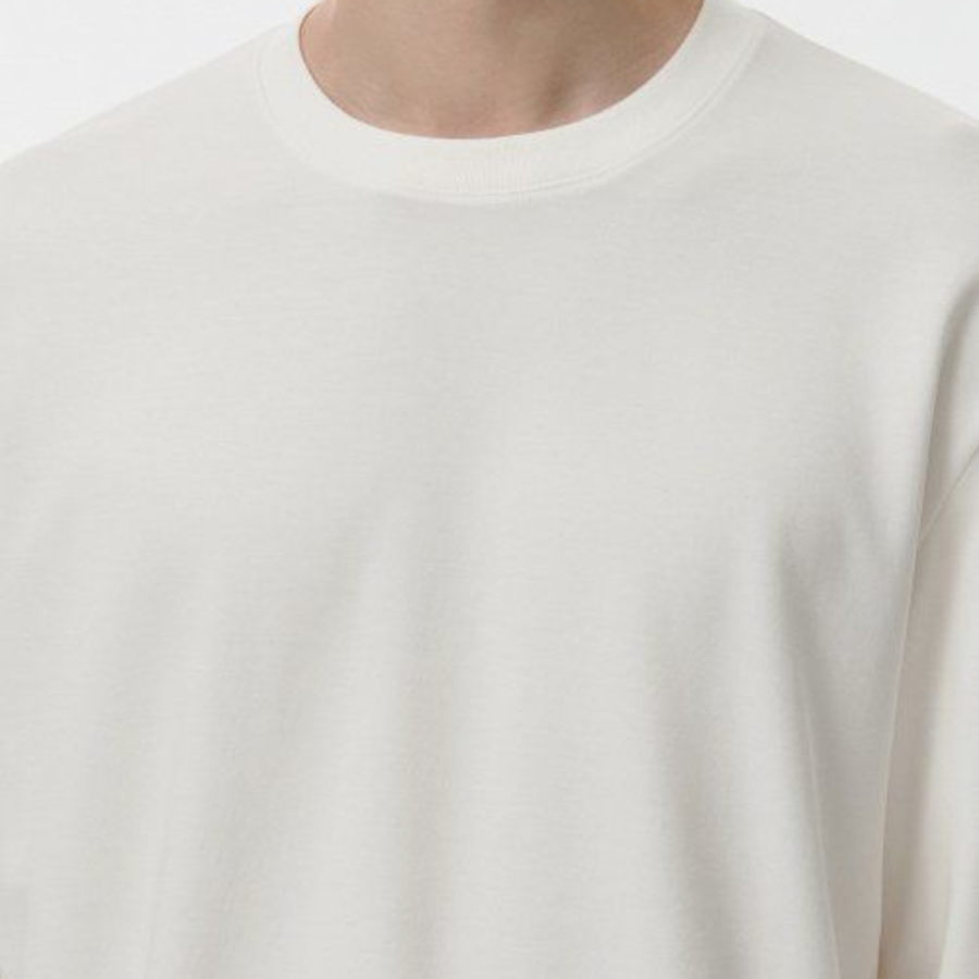 [HeatStandard] Crew Neck Long Sleeve T-Shirt [Cream]