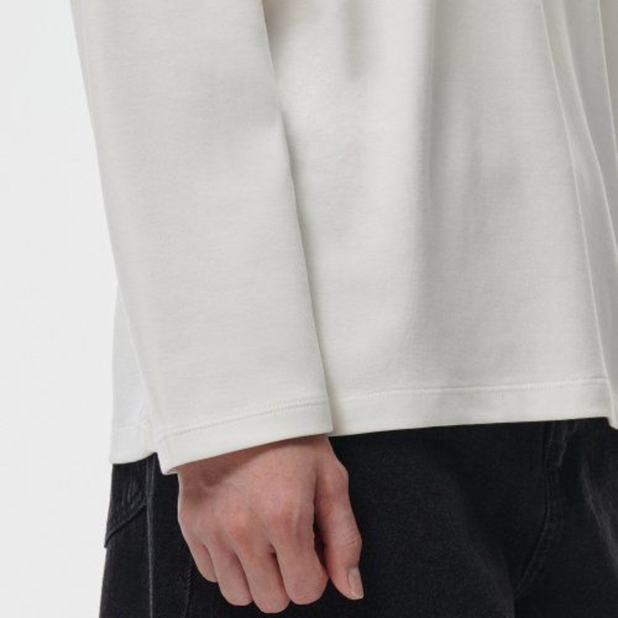 [HeatStandard] Crew Neck Long Sleeve T-Shirt [Cream]