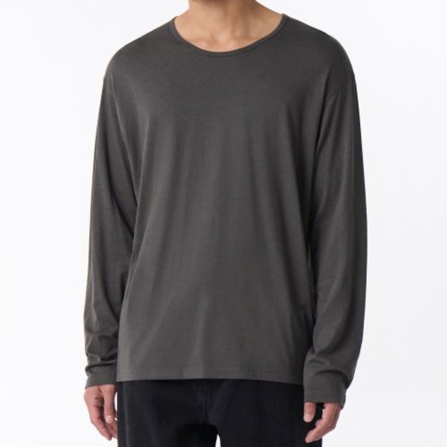 Relaxed CR Scoop Neck Long Sleeve T-Shirt [Gunmetal]