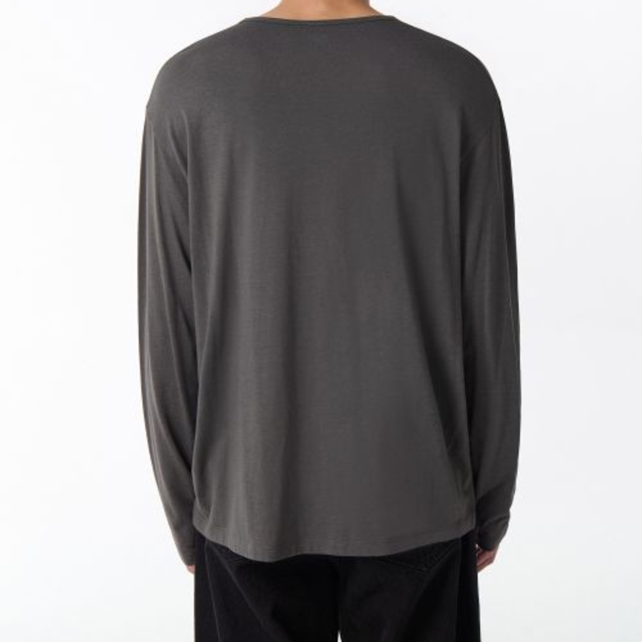 Relaxed CR Scoop Neck Long Sleeve T-Shirt [Gunmetal]