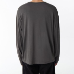 Relaxed CR Scoop Neck Long Sleeve T-Shirt [Gunmetal]