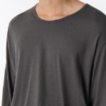 Relaxed CR Scoop Neck Long Sleeve T-Shirt [Gunmetal]