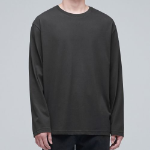 [CoolStandard] Crew Neck Long Sleeve T-Shirt [Gunmetal]